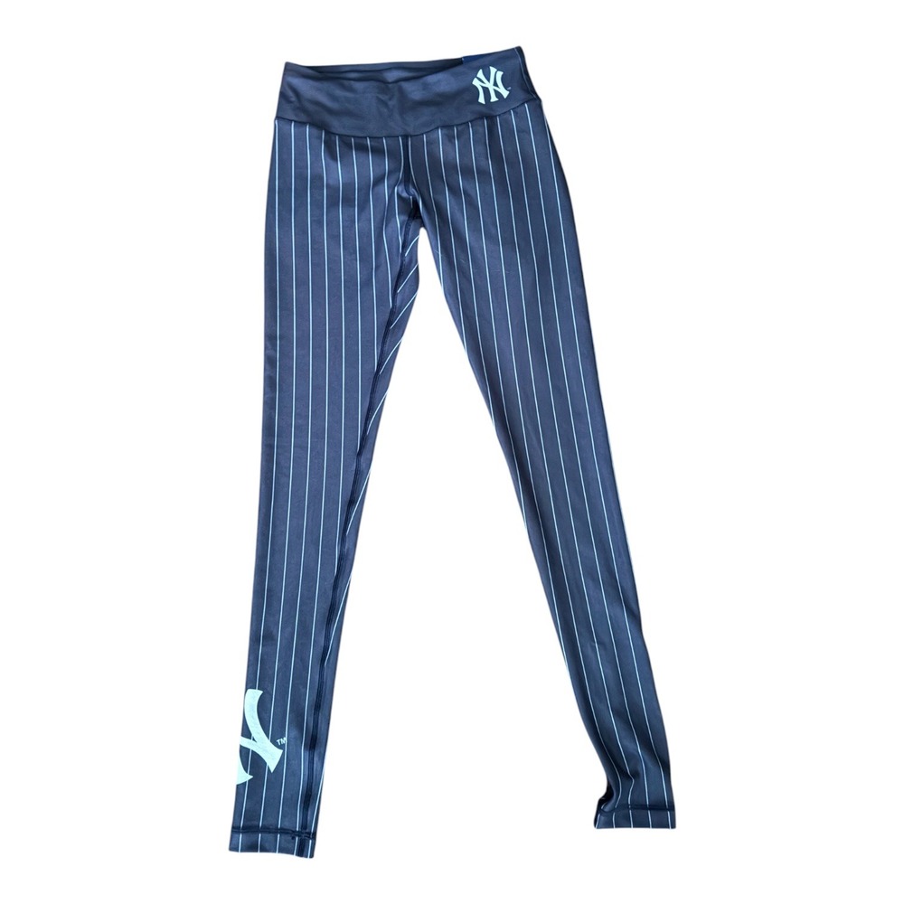MLB New York Yankees Pinstripe Leggings Navy Blue XS Forever Collectibles